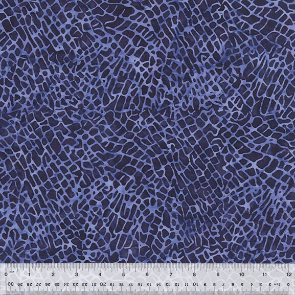 Splash Batiks Reptile Skin “Dark Purple” - Sold by the Half Yard - QE6 Splash Anthology Fabrics - 435Q-3