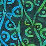 Splash Batiks Circular Waves “Teal” - Sold by the Half Yard - QE6 Splash Anthology Fabrics - 438Q-3