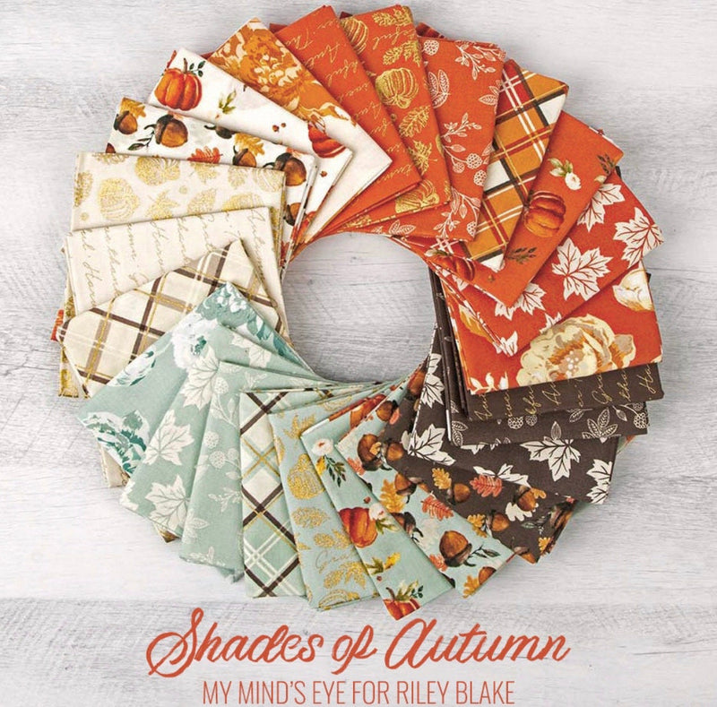 Shades of Autumn Fat Quarter Bundle by My Minds Eye for Riley Blake - 24 pcs - FQ-13470-24