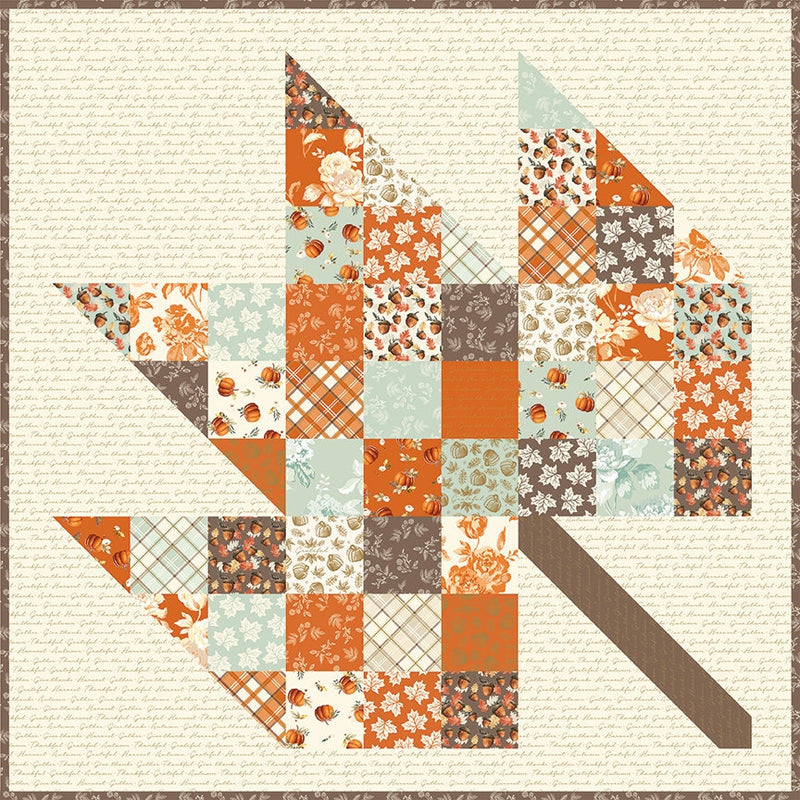 Autumn Script Cream Sparkle - Shades of Autumn - Sold by the Half Yard - My Mind's Eye for Riley Blake Designs - C13477-CREAM