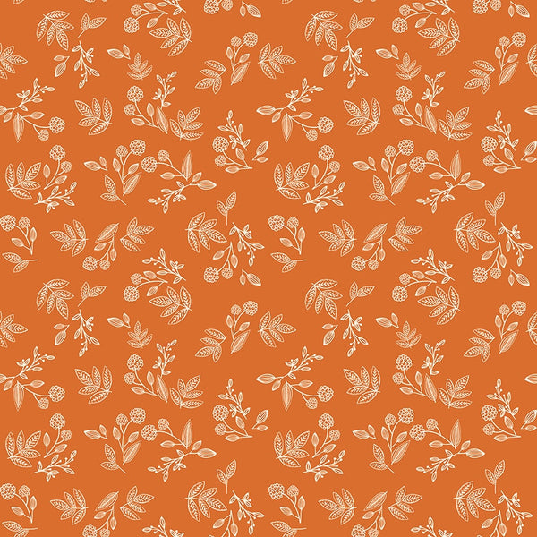 Sprigs Orange - Shades of Autumn - Sold by the Half Yard - My Mind's Eye for Riley Blake Designs - C13474-ORANGE