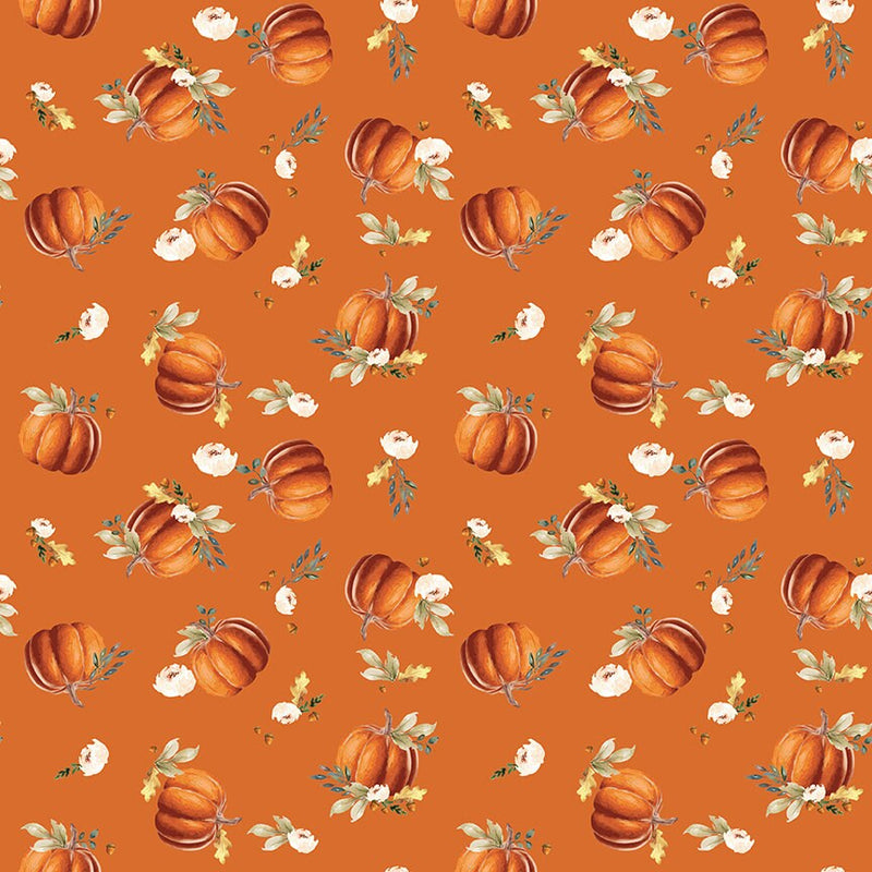 Pumpkins on Orange - Shades of Autumn - Sold by the Half Yard - My Mind's Eye for Riley Blake Designs - C13471-ORANGE