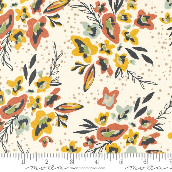 Spray and Sprig Florals Unbleached - Sold by the Half Yard - Dawn on the Prairie - Fancy That Design House for Moda - 45570 11