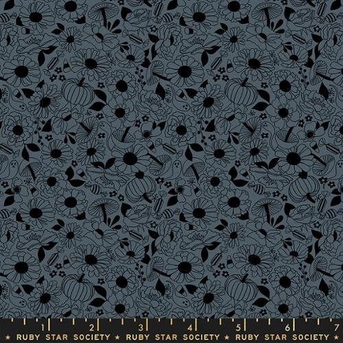 Halloween Floral in Ghostly - Tiny Frights - Sold by the Half Yard - Ruby Star Society for Moda Fabrics - RS5117-16