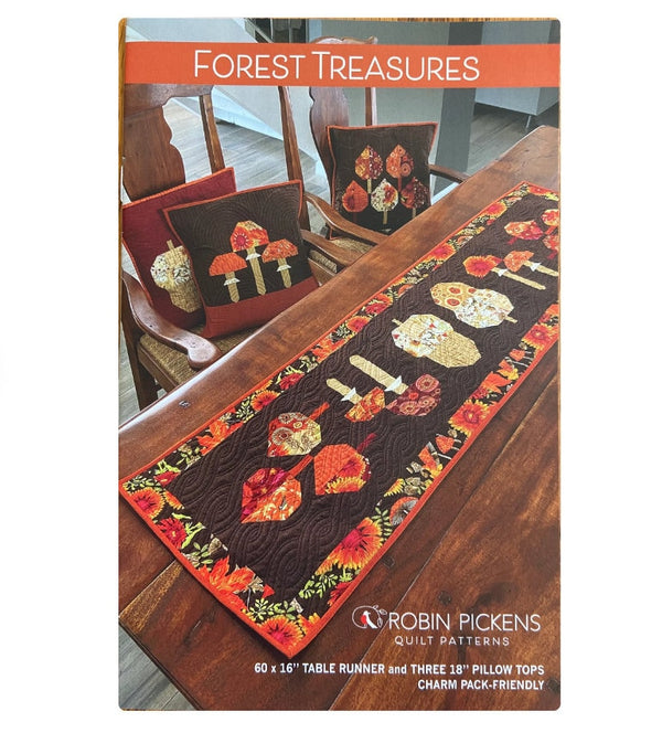 Forest Treasures Table Runner and Pillow Pattern by Robin Pickens