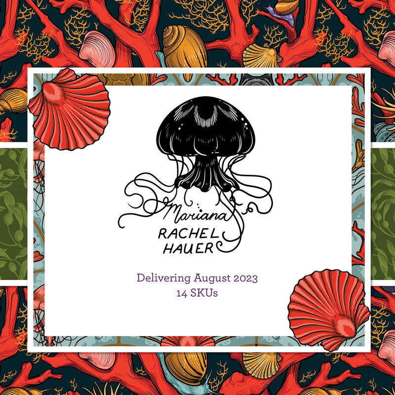 Coral Critters - Sold by the Half Yard - Mariana by Rachel Hauer - Free Spirit Fabrics - PWRH072.MULTI