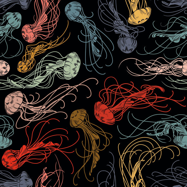 Jellyfish Jamboree - Sold by the Half Yard - Mariana by Rachel Hauer - Free Spirit Fabrics - PWRH073.MULTI