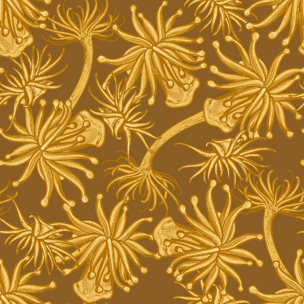 Anemones - Sold by the Half Yard - Mariana by Rachel Hauer - Free Spirit Fabrics - PWRH0780.GOLDEN