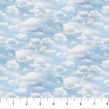 Clouds Quilt Fabric - Sold by the Half Yard - Naturescapes - Northcott Fabric - 25490-42