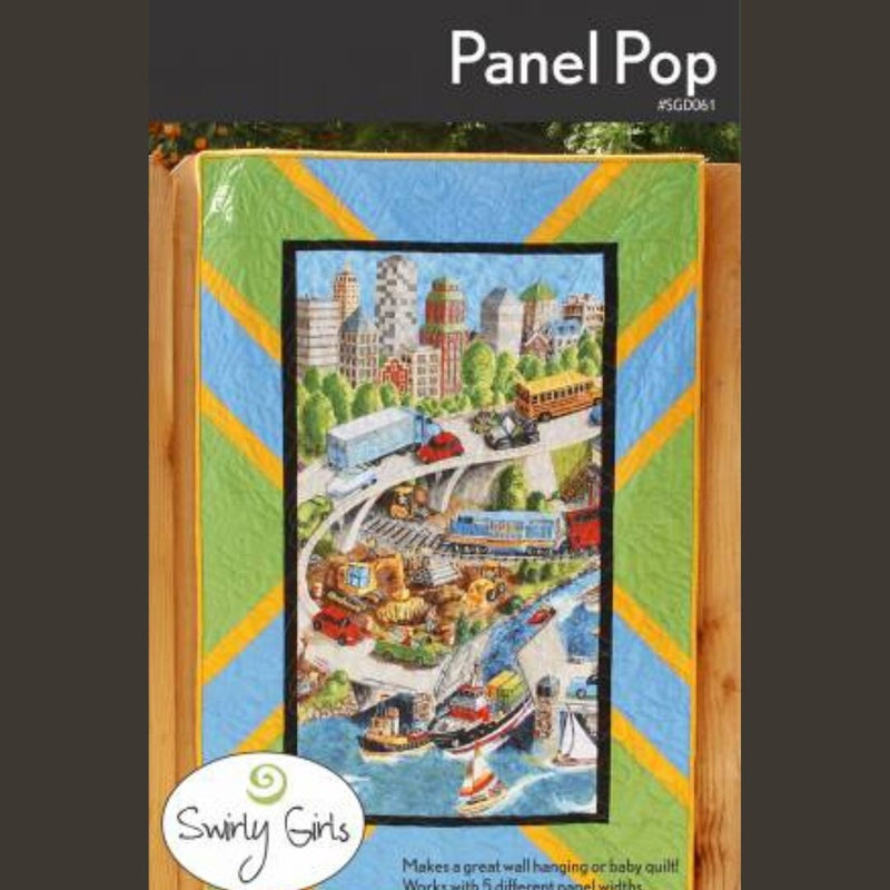 Panel Pop Quilt Pattern - Swirly Girls - Multiple Sizes - Panel Quilt Pattern - SGD061