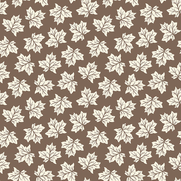 Maple Leaves on Brown - Shades of Autumn - Sold by the Half Yard - My Mind's Eye for Riley Blake Designs - C13472-BROWN