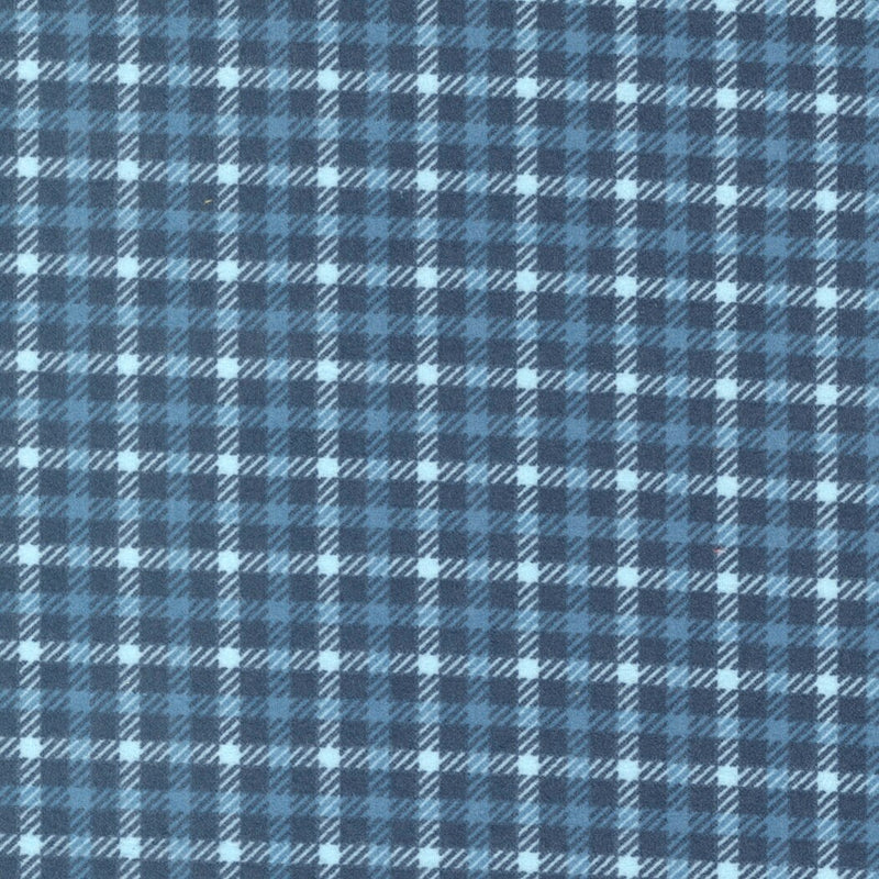Double Houndstooth Plaid Flannel Dusk - Sold by the Half Yard - Lakeside Gatherings by Primintive Gatherings for Moda Fabrics - 49221 16F