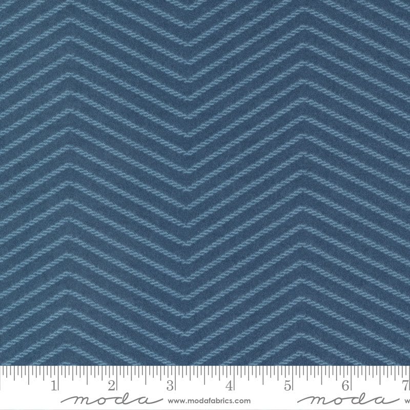 Double Zig Zag Stripes Flannel Dusk - Sold by the Half Yard - Lakeside Gatherings by Primintive Gatherings for Moda Fabrics - 49222 16F