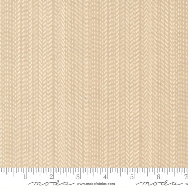 Sashiko Stripes Flannel Sand - Sold by the Half Yard - Lakeside Gatherings by Primintive Gatherings for Moda Fabrics - 49223 17F