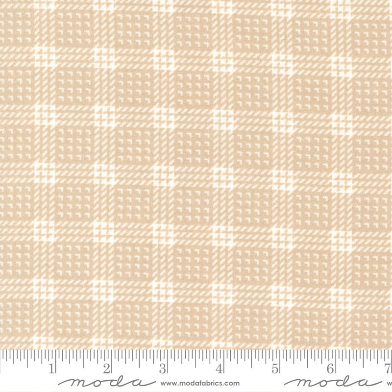 Mini Plaid Flannel Sand - Sold by the Half Yard - Lakeside Gatherings by Primintive Gatherings for Moda Fabrics - 49227 17F