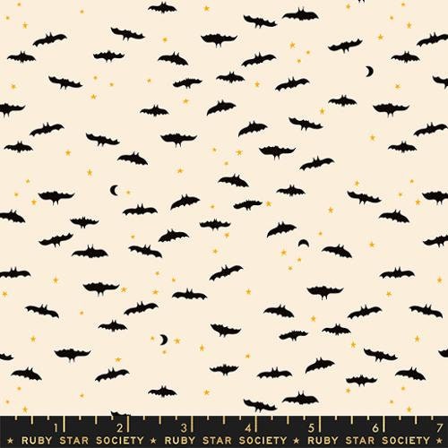 Halloween Bats in Natural - Tiny Frights - Sold by the Half Yard - Ruby Star Society for Moda Fabrics - RS5115-13