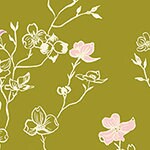 Dogwood in Lichen - Sold by the Half Yard - In the Garden by Jennifer Moore - Windham Fabrics - 53630-11