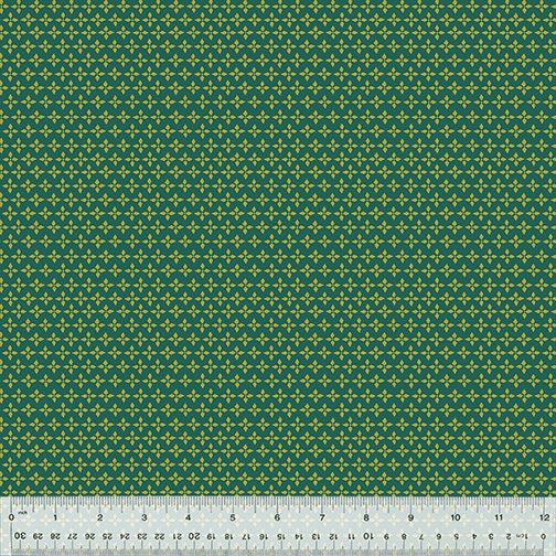 Thistleblossom in Verdant - Sold by the Half Yard - In the Garden by Jennifer Moore - Windham Fabrics - 53632-5
