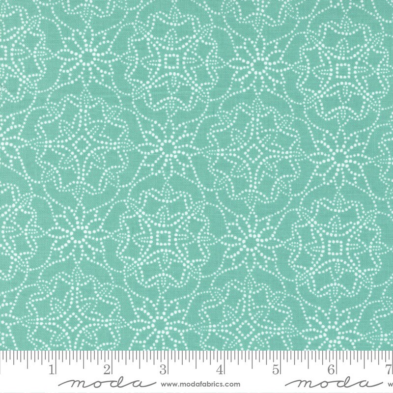 Coeur Geometrics in Pond - Sold by the Half Yard - Sunflowers in My Heart - Kate Spain for Moda Fabrics - 27322 13