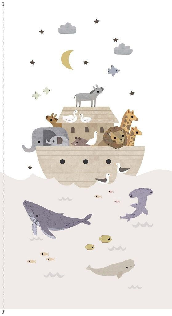 Noah's Ark Panel - 24" x 44" - Noah's Ark - Paint Love Studio for Dear Stella - PSTELLA-DLT3547 MULTI