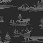 Forestscape Flannel Coal - Fletcher by Whistler Studios - Sold by the Half Yard - 2-ply Flannel - Windham Fabrics - 53693F-3