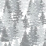 Evergreens Flannel White - Fletcher by Whistler Studios - Sold by the Half Yard - 2-ply Flannel - Windham Fabrics - 53697F-1