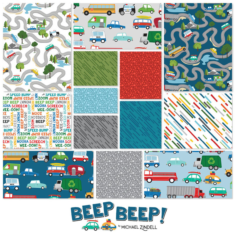 Beep Beep Canvas 36" Play Mat Digital - Clothworks - Y3891-116