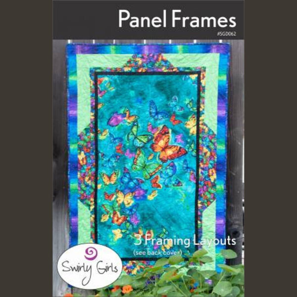 Panel Frames Quilt Pattern - Swirly Girls - 44" x 62" - Panel Quilt Pattern - SGD062