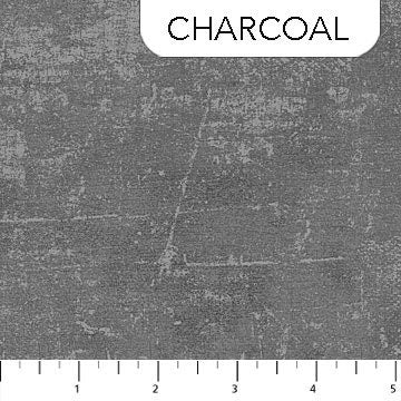 Charcoal "Canvas" Quilting Cotton - Sold by the Half Yard - Deborah Edwards for Northcott Fabrics - 100% Cotton - 9030-96
