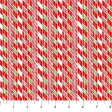 Peppermint Stick Stripe - Sold by the Half Yard - 100% Cotton - Northcott Fabrics - 24628-10