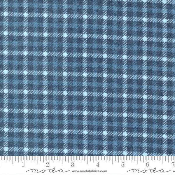 Double Houndstooth Plaid Flannel Dusk - Sold by the Half Yard - Lakeside Gatherings by Primintive Gatherings for Moda Fabrics - 49221 16F