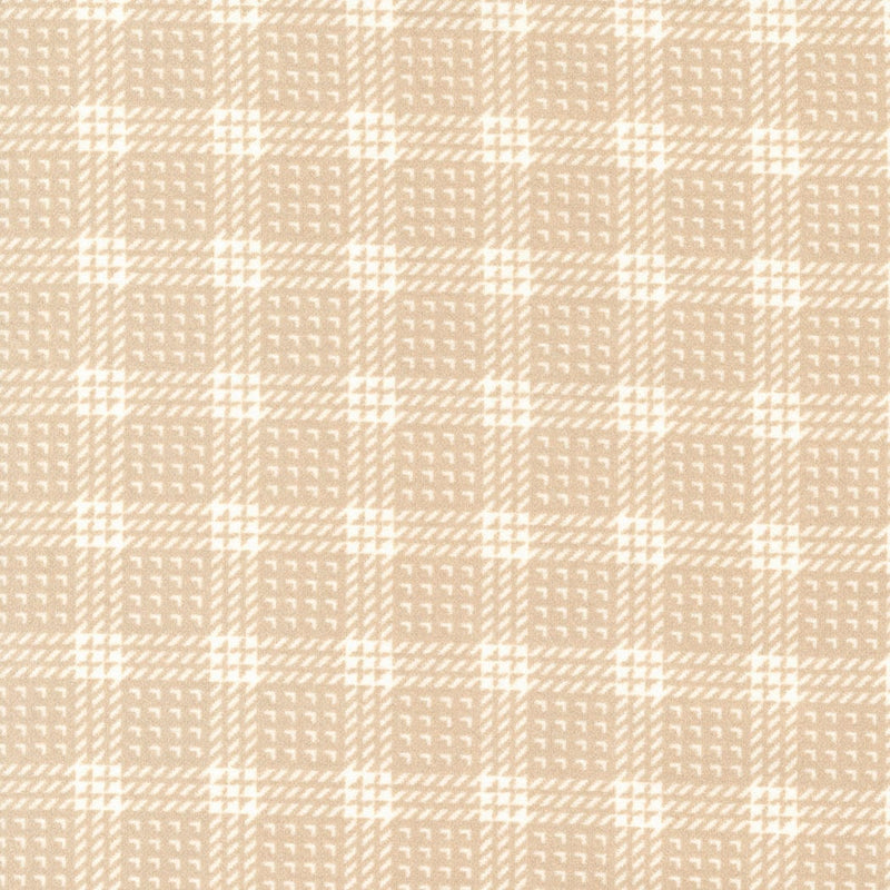 Mini Plaid Flannel Sand - Sold by the Half Yard - Lakeside Gatherings by Primintive Gatherings for Moda Fabrics - 49227 17F