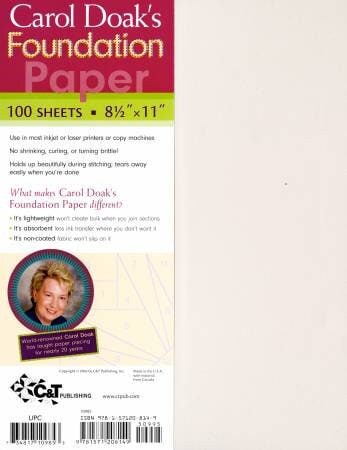 Foundation Paper by Carol Doak - Paper Piecing Paper - 100-pack - 10985