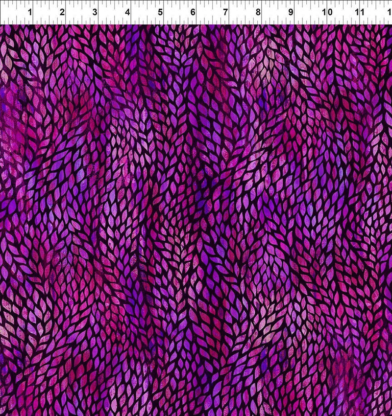 Halcyon II Seeds Magenta - Sold by the Half Yard - Jason Yenter for In the Beginning Fabrics - 100% Cotton - 27HN 3