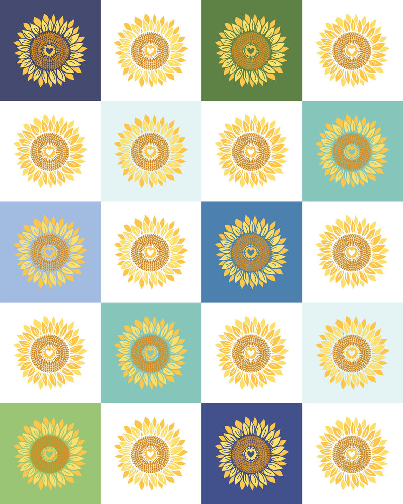 Sunshine in Our Hearts Quilt KIT - Pattern by Coach House Designs - 72” x 82” - Layer Cake Quilt