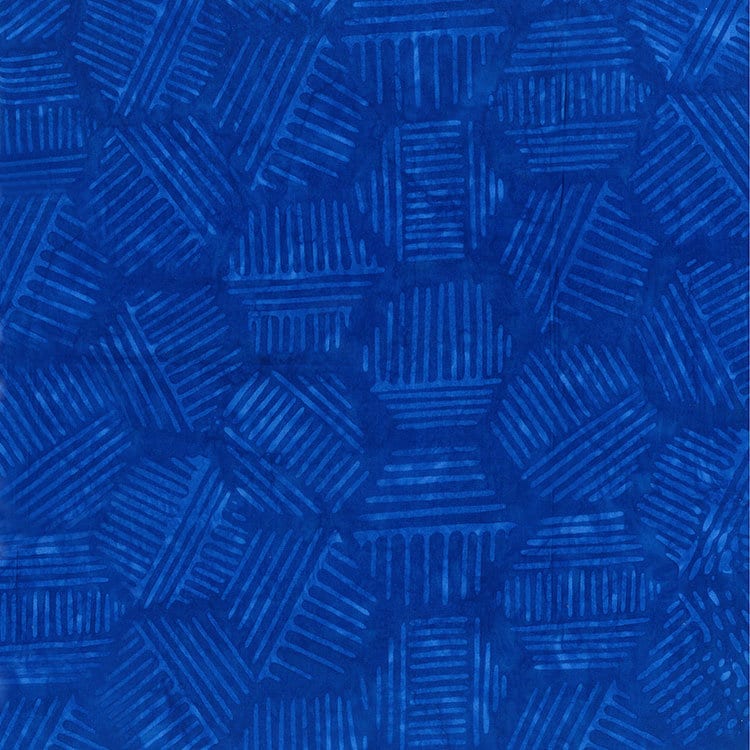 Denim Blue Hexies Batik - Sold by the Half Yard - Banyan Batiks - 81700-48
