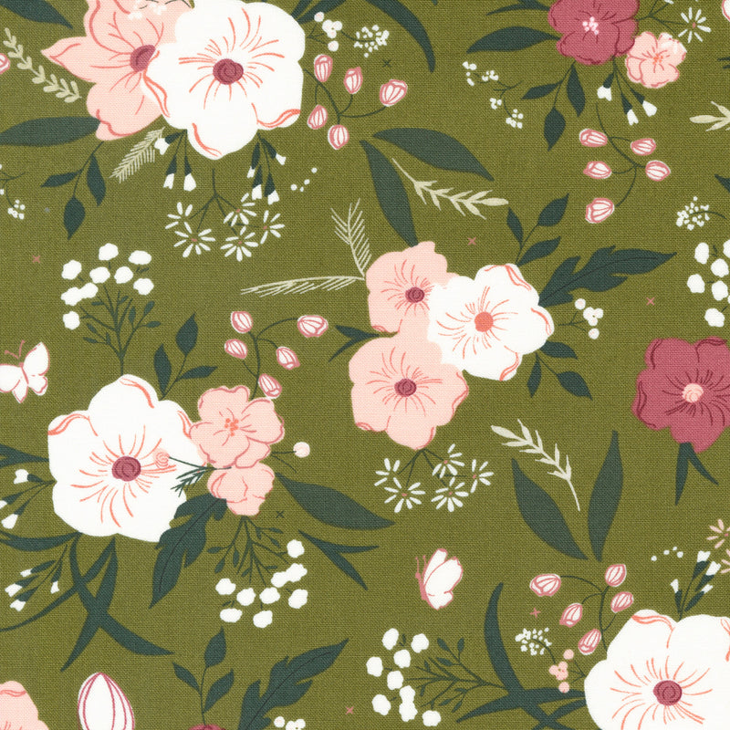 Woodland Bouquet in Fern - Sold by the Half Yard - Evermore - Sweetfire Road for Moda Fabrics - 43150 14