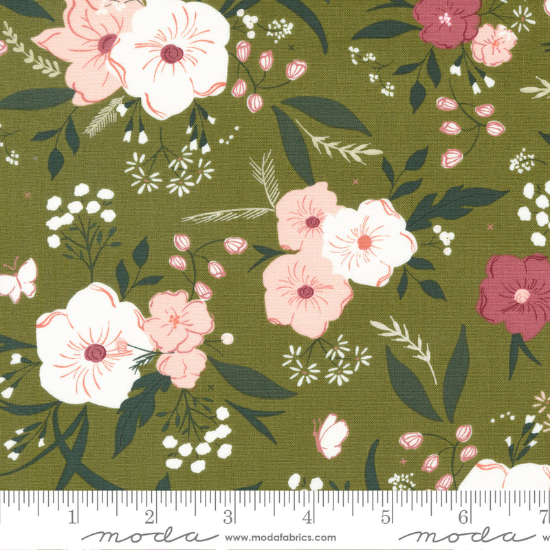 Woodland Bouquet in Fern - Sold by the Half Yard - Evermore - Sweetfire Road for Moda Fabrics - 43150 14