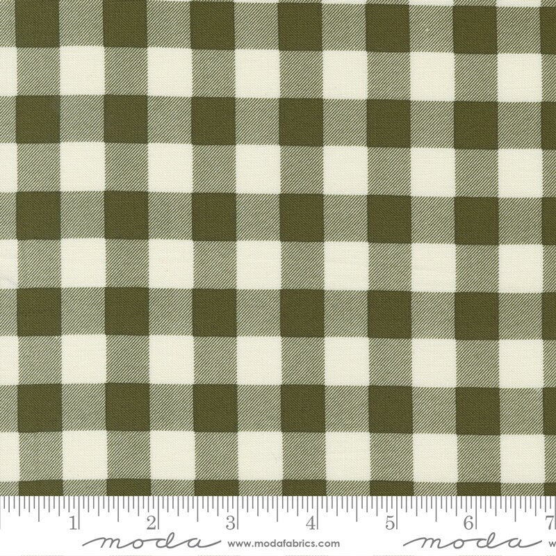 Picnic Gingham in Fern - Sold by the Half Yard - Evermore - Sweetfire Road for Moda Fabrics - 43155 14