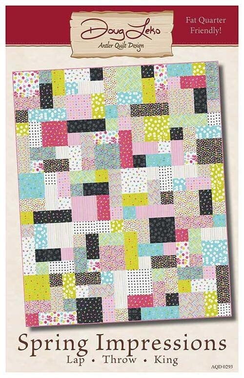 Spring Impressions - Paper Pattern - Doug Leko for Antler Quilt Design - Fat Quarter Quilt Pattern - AQD 0293
