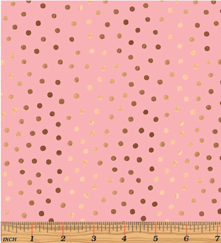 Tutu Cute Dots on Pink - Sold by the Half Yard - Tutu Cute by Nicole DeCamp for Benartex - 14139-21