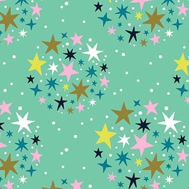 Starstruck Fresh Green- Sold by the Half Yard - Starry Night by Miriam Dornemann - Michael Miller Fabrics - DDC11101-FRES