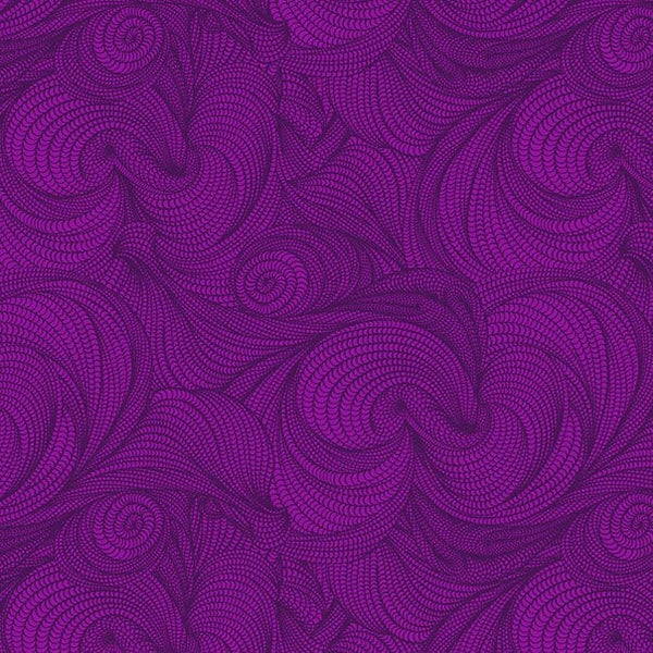 Plum Flip - Sold by the Half Yard - BioGeo-3 by Adrienne Leban - PWAL025.PLUM