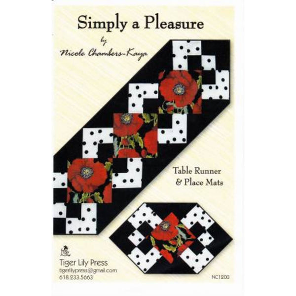 Simply a Pleasure Table Runner and Place Mat Pattern - Tiger Lily Press