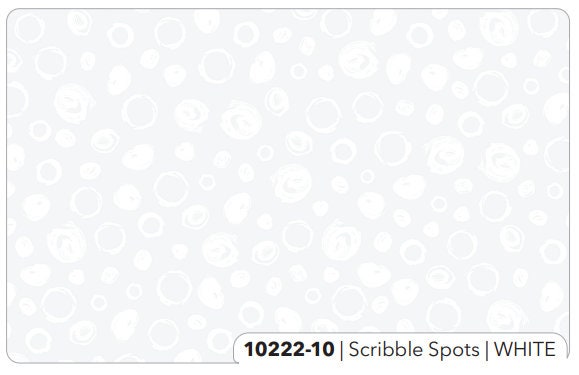 Scribble Spots White on White - Sold by the Half Yard - Patrick Lose Studios - Northcott Fabrics - 10222-10