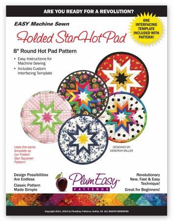 Rounded Folded Star Hot Pad Pattern - Plum Easy Patterns - PEP101