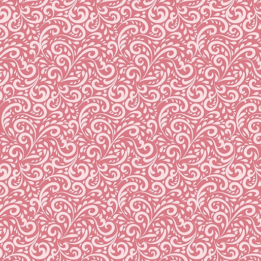 Sweet Swirls on Dark Pink - Sold by the Half Yard - Tutu Cute by Nicole DeCamp for Benartex - 14142-22