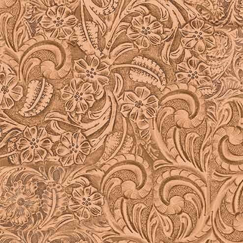 Tooled Leather in Caramel - Sold by the Half Yard - Big Sky Country - Michael Miller Fabrics - CX11306-CRML-D