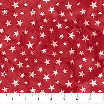 Patriot Stars Red - Sold by the Half Yard - Northcott Fabrics - DP25545-24