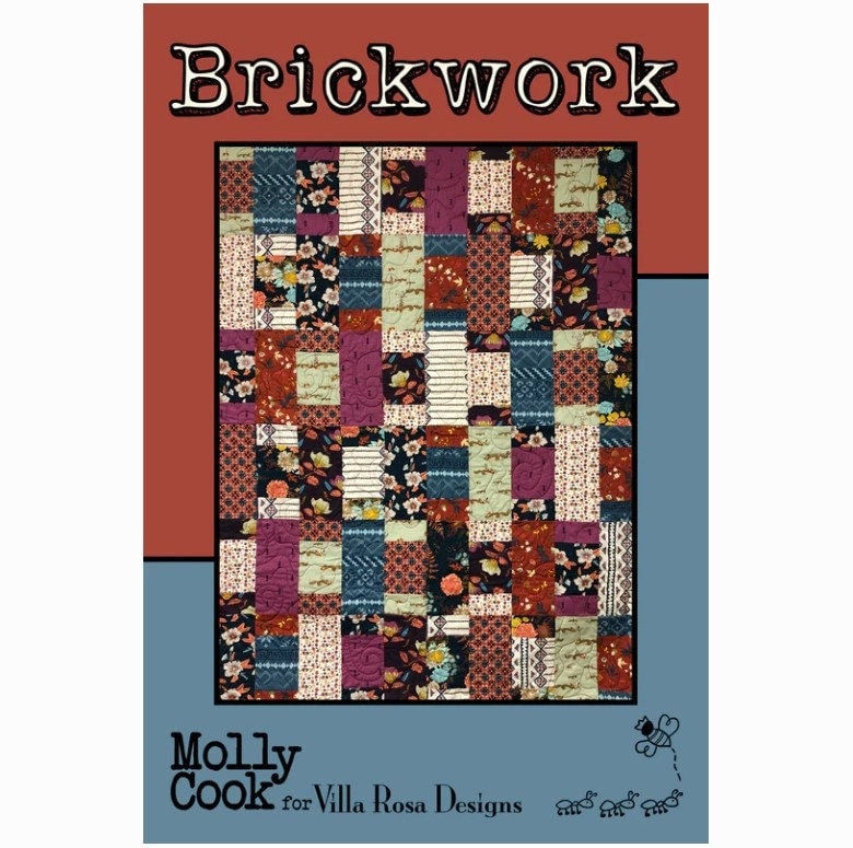 Brickwork Quilt Pattern - Postcard Pattern - Molly Cook - Villa Rosa Designs - Fat Quarter Quilt Pattern - VRDMC013